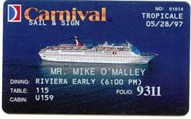 Carnival Cruise Card