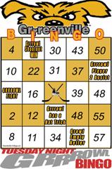 Greenville Bingo Card