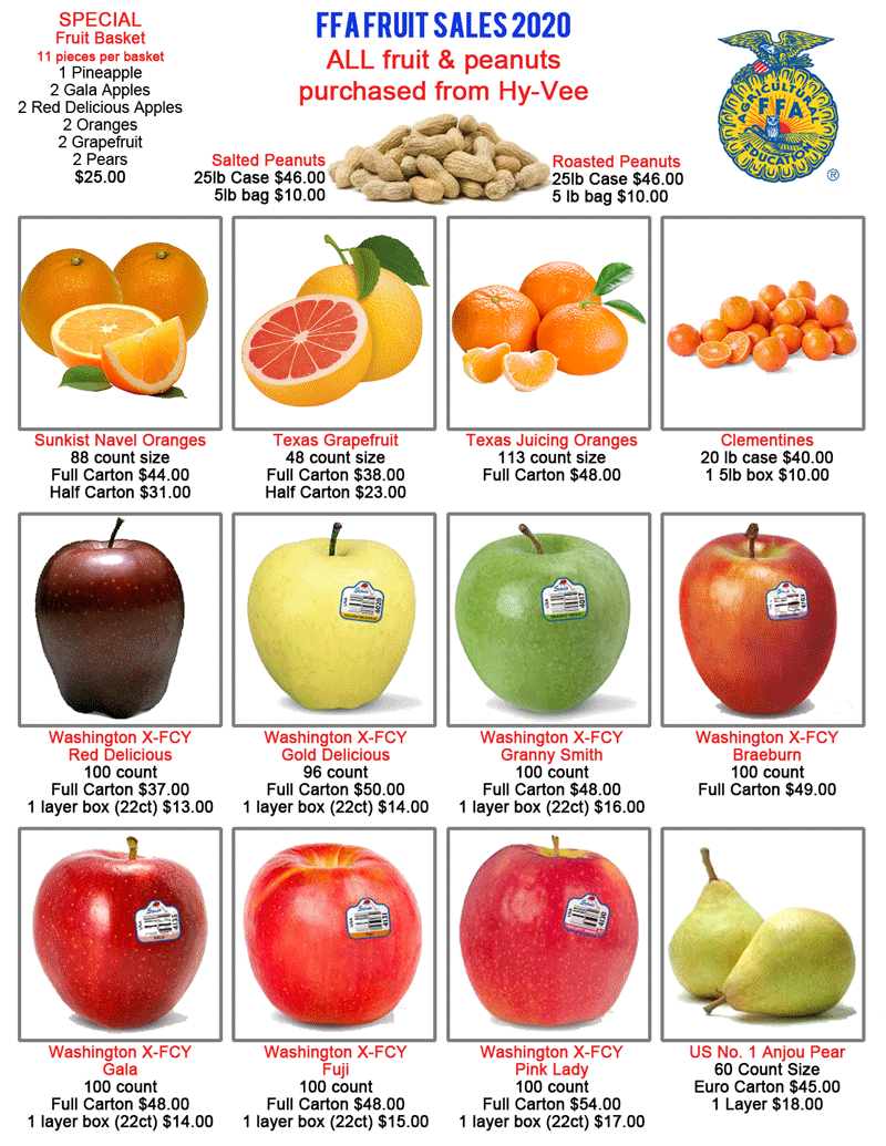 Hy-Vee Fruit Sales