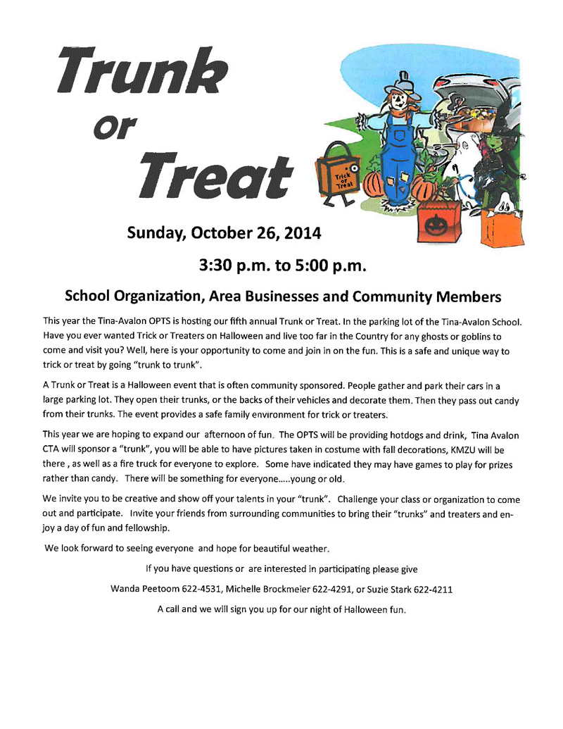 Trunk or Treat Sponsored by T-A OPTS