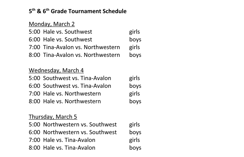 5th-6th Grade Tournament Schedule