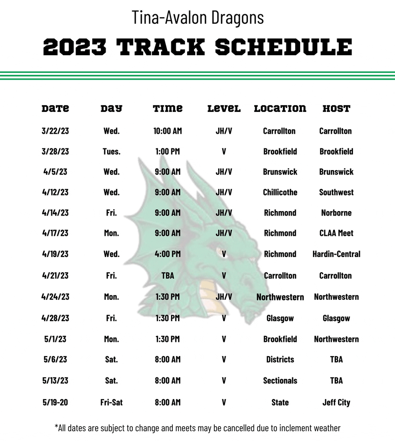 Track Schedule